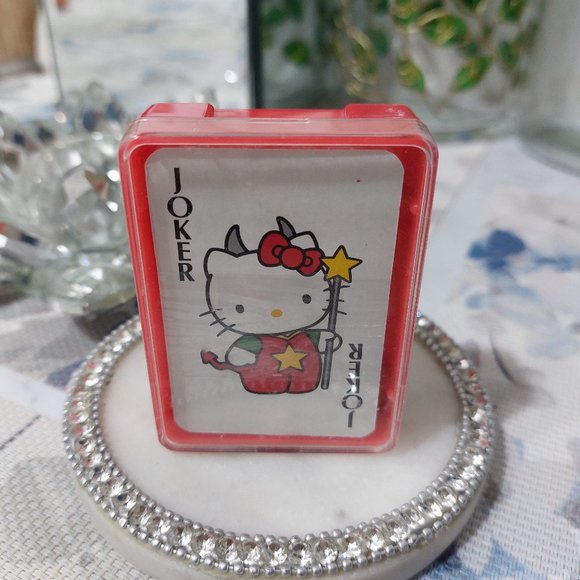 Vintage NEW 1976 1996 Sanrio Hello Kitty Deck of Mini Playing Cards NEW - Picture 1 of 2